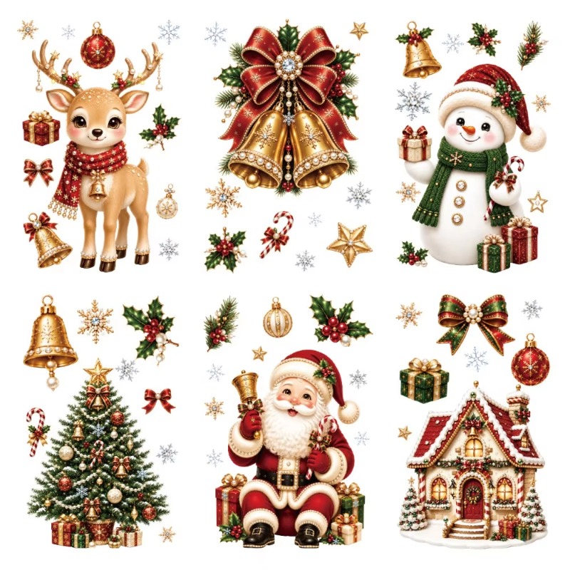 4/6 adet Noel Temalı Statik Pe - Elk Bugle Call incelemesi ve fiyatı