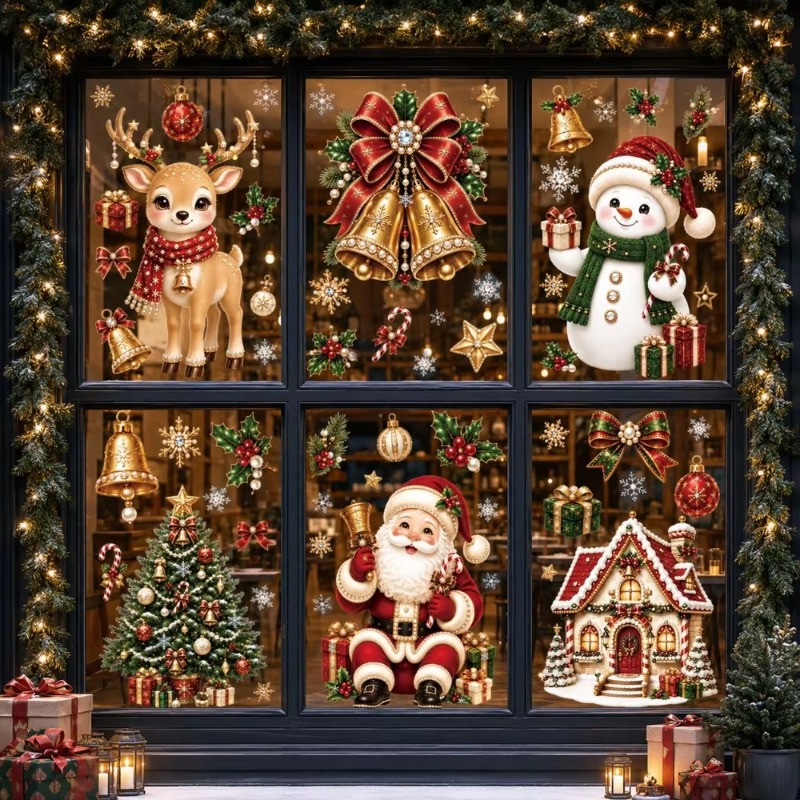 4/6 adet Noel Temalı Statik Pe - Elk Bugle Call incelemesi ve fiyatı